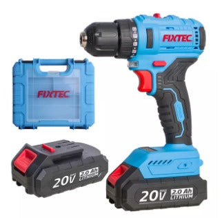 FIXTEC 20V Brushless Cordless Drill Driver with 2x2000 mah Battery + Charger