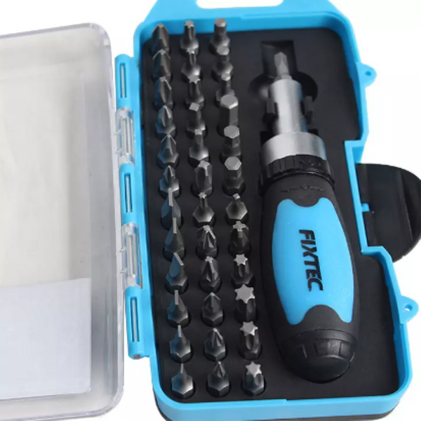 FIXTEC 38PCS Ratchet and Bit Set